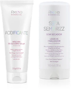 Acidificante e Seca Sem Frizz lado a lado