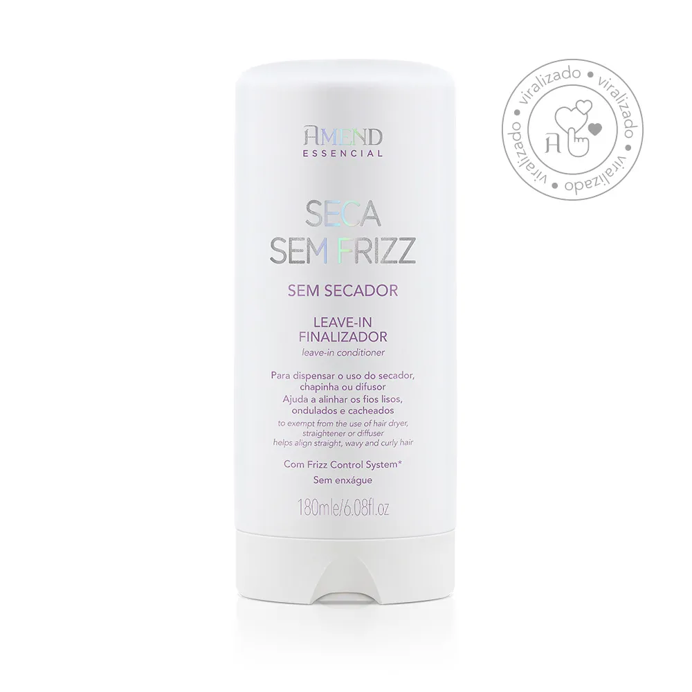 AmendHair Seca Sem Frizz Leave-in Finalizador 180 ml